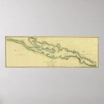 1779 Chart of Lake Champlain Poster