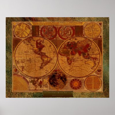 1780 Carington Bowles Old World Map Art & border by RavenSpiritPrints