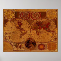 1780 Old World Map Art Print