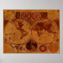 1780 Old World Map Art posters