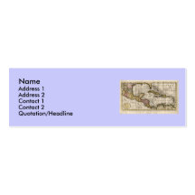 1790 Map of The West Indies by Dilly and Robinson Business Card Template