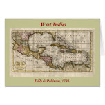 1790 Map of The West Indies by Dilly and Robinson