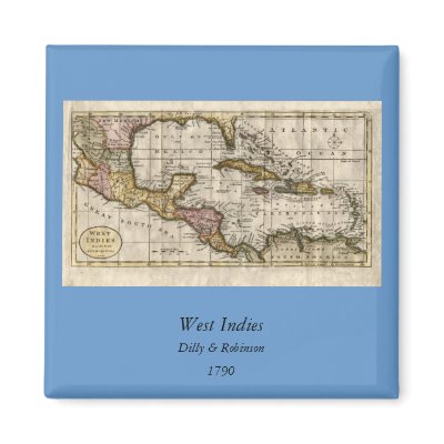 1790 Map of The West Indies by Dilly and Robinson by ZephyrusBooks