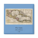 1790 Map of The West Indies by Dilly and Robinson
