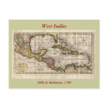 1790 Map of The West Indies by Dilly and Robinson