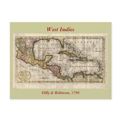 1790 Map of The West Indies by Dilly and Robinson by ZephyrusBooks
