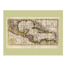 1790 Map of The West Indies by Dilly and Robinson Post Card