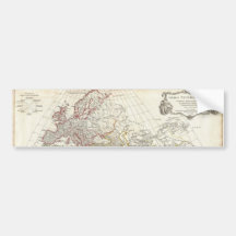 1794 Anville Map of the Ancient World Bumper Stickers