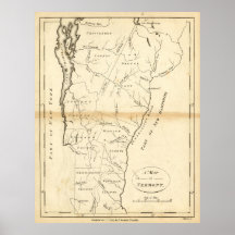 1794 Map of Vermont Poster