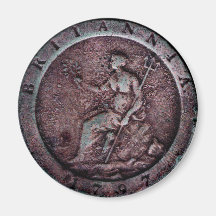 1797 British "cartwheel" penny magnet