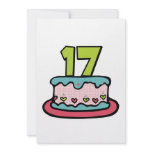 17 Year Old Birthday Cake Invitation