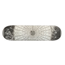17th Century Anemographic Wind Rose Chart Skate Board Deck