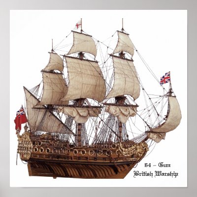 17Th Century British Warship Model Posters by densmodelships