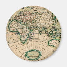 17th Century European Map Refrigerator Magnets