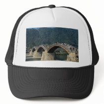 17th century stone and wood Kintai Bridge, Japan Mesh Hat