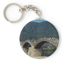 17th century stone and wood Kintai Bridge, Japan Keychain