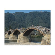 17th century stone and wood Kintai Bridge, Japan Postcards