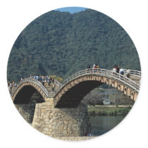 17th century stone and wood Kintai Bridge, Japan Sticker