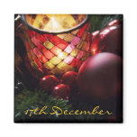 17th December • Candle & Baubles • Magnet