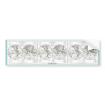 1806 Atlas Map: La Mappemonde by Eustache Hérisson Bumper Stickers