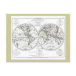 1806 Atlas Map: La Mappemonde by Eustache Hérisson