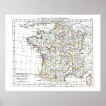 1806 Map - La France en 32 Gouvernements Poster