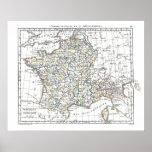 1806 Map - L'Empire Francais en 111 Departements Poster
