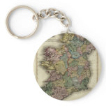 1813 Ireland Map by John Pinkerton keychains