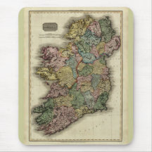 1813 Ireland Map by John Pinkerton Mousemats