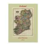 1813 Ireland Map by John Pinkerton