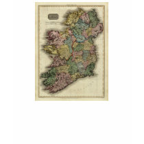 1813 Ireland Map by John Pinkerton