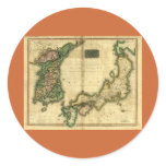 1815 Map of Korea and Japan stickers