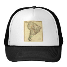 1817 Map of South America Mesh Hats