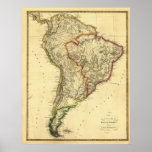 1817 Map of South America Posters
