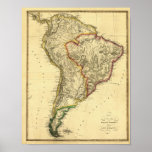 1817 Map of South America Posters