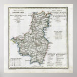 1821 Map of Tambov Russia Poster
