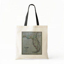 1823 Florida Map Canvas Bag