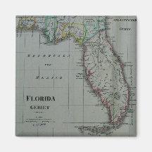 1823 Florida Map Magnet