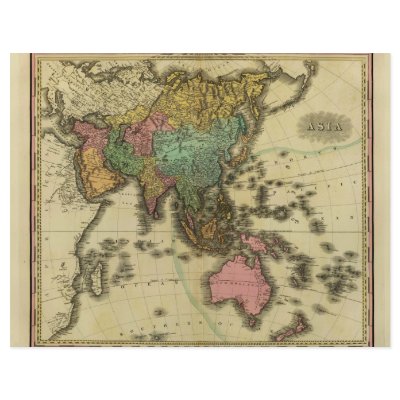 1825 Map of Asia by Henry Tanner by ZephyrusBooks