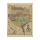 1837 Map of Texas, with Parts of the Adjoining Sta postcards