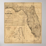 1846 Map of Florida Print