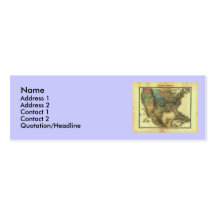 1848 Thunot Duvotenay Map:  Etats-Unis & Mexique Business Card Template