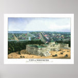 1852 Colour Lithograph - View of Washington Print