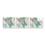 1856 Government Map of Nicaragua by A.H. Jocelyn bumper stickers
