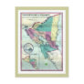 1856 Government Map of Nicaragua by A.H. Jocelyn