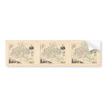 1858 Map of Ariege Department, France bumper stickers