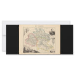 1858 Map of Ariege Department, France rack cards