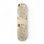 1858 Map of Ariege Department, France Skate Board