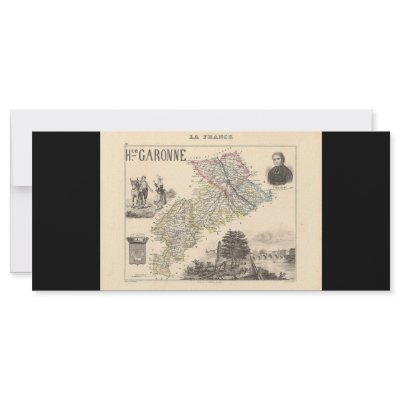 1858 Map of Haute Garonne Department, France by ZephyrusBooks