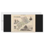 1858 Map of Haute Garonne Department, France Rack Card Template